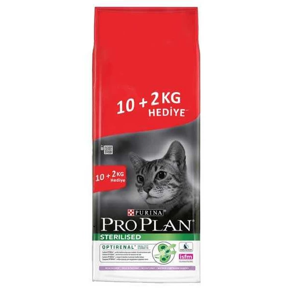 ProPlan Tavuklu ve Hindili Kısırlaştırılmış Kedi Maması 10 KG + 2 KG HEDİYELİ