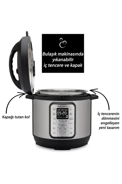 Instant Pot Duo Plus 9'u 1 Arada 5.7 lt Çok Amaçlı Pişirici