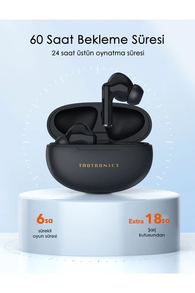 TaoTronics    Tt-bh1122-blck Bt 5.4 Kablosuz Kulakiçi Bluetooth Kulaklık Siyah - 5