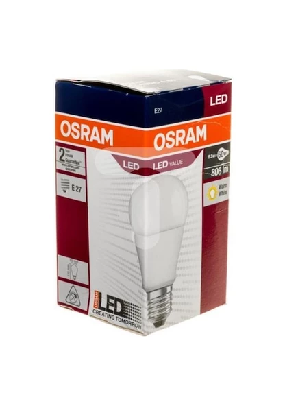 Osram Value Classic 8.5 W E27 Sarı Işık Led Ampul (10 ADET)