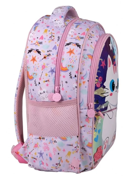 Me Çanta Me Team Hello Cat Okul Sırt Çantası ve Kalemlik Seti - Pembe - Kız Çocuk - Resim 3