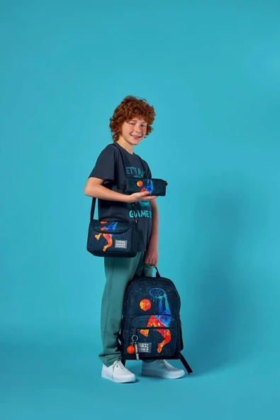 Coral High Gri Basketbol 3'lü Okul Çanta Seti SET0123643 - Resim 2