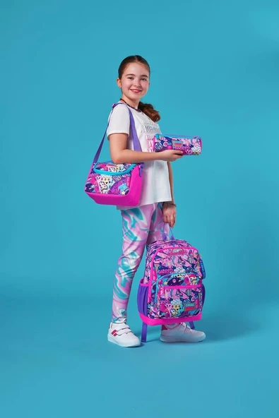 Coral High Kids Grafiti Desenli 3'lü Okul Çanta Seti SET0123760 - Resim 2