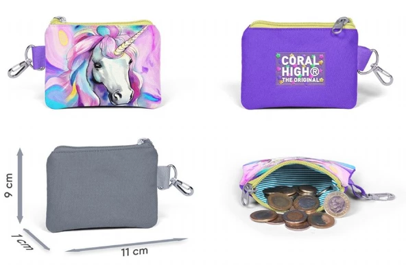 Coral High Beşli İlkokul/Ortaokul Çanta Seti - Unicorn - Kız Çocuk - Resim 6