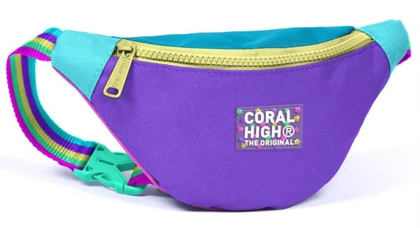 Coral High Pembe Pastel Renkli Baskılı Kız Çocuk Bel Çantası