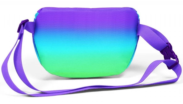 Coral High Mor Lila Renk Geçişli Baskılı Kız Çocuk Bel Çantası - Resim 2