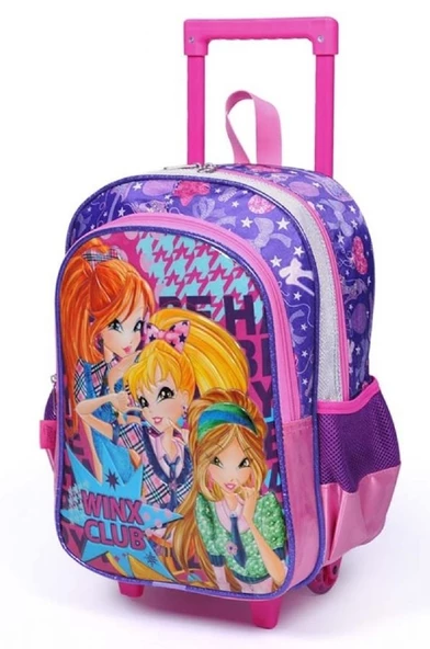 Yaygan Winx Club Çekçek Tekerlekli Okul Çantası - Pembe - Kız Çocuk - Resim 3