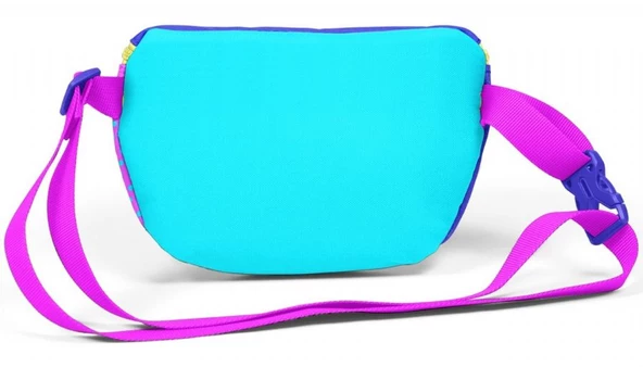 Coral High Lavanta Turkuaz Kulaklklıı Kız Baskılı Kız Çocuk Bel Çantası - Resim 2