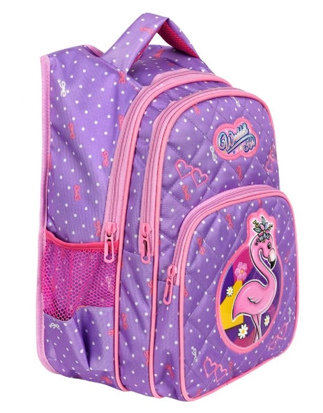 Waddell Lila Flamingo Desenli Kız Çocuk İlköğretim Okul Sırt Çantası Ve Beslenme Çantası - 3