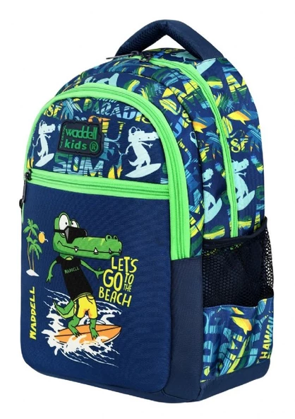 Waddell Timsah Desenli İlkokul Sırt Çantası Ve Beslenme Çantası - Erkek Çocuk - Resim 4