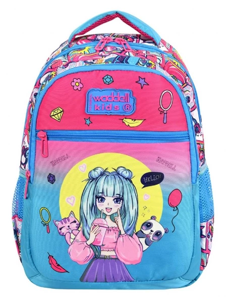 Waddell Anime Kız Desenli İlkokul Sırt Çantası Ve Beslenme Çantası - Kız Çocuk - 3