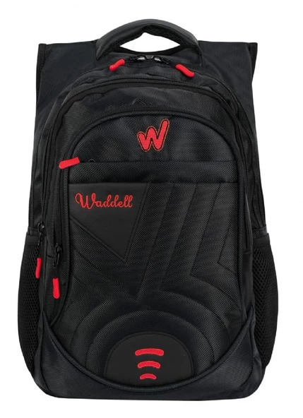 Waddell Bag Siyah-Kırmızı Erkek Okul  ve Günlük Sırt Çantası - Ortaokul Lise