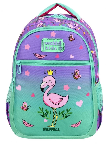 Waddell Flamingo Desenli İlkokul Sırt Çantası Ve Beslenme Çantası - Kız Çocuk - Resim 3