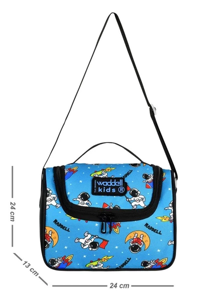Waddell Astronot Desenli Termal Beslenme Çantası - Erkek Çocuk - Siyah/Mavi - Resim 2