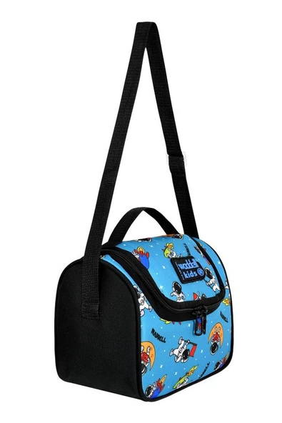 Waddell Astronot Desenli Termal Beslenme Çantası - Erkek Çocuk - Siyah/Mavi - Resim 3
