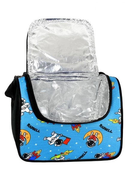 Waddell Astronot Desenli Termal Beslenme Çantası - Erkek Çocuk - Siyah/Mavi - Resim 4