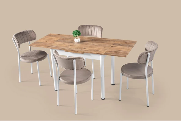 Smart Beta Açılır Mutfak Masası ve 4 Adet Sandalye Takımı 60*90 - Resim 8