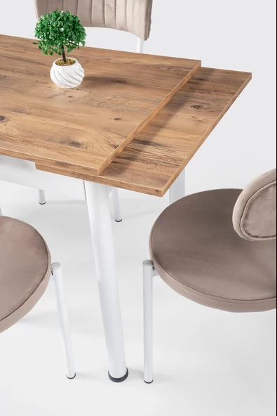 Smart Beta Açılır Mutfak Masası ve 4 Adet Sandalye Takımı 60*90 - Resim 9