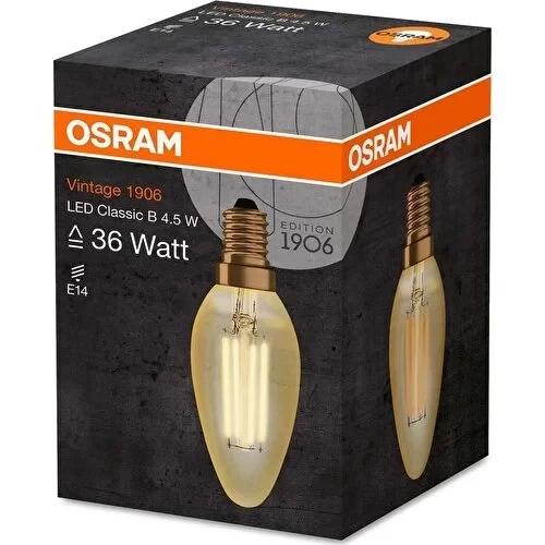 Osram Vintage 1906 Classic Gold E14 4.5 W Led Mum Ampul (5 ADET) - 3