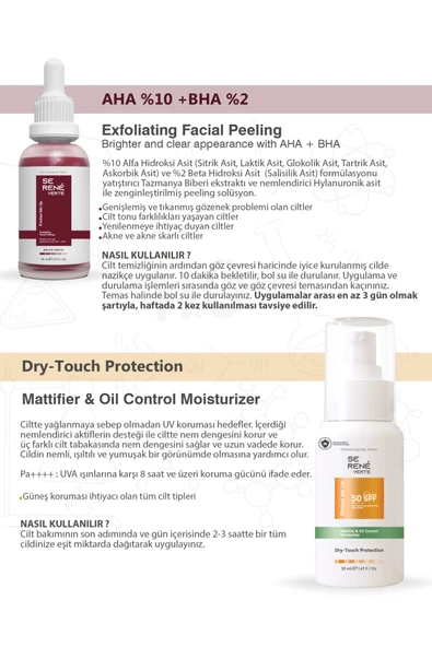 Aha Bha Peeling Serum Ve Güneş Kremi Korumaya Yönelik Bakım Seti 30 ml + 50 ml - Resim 3