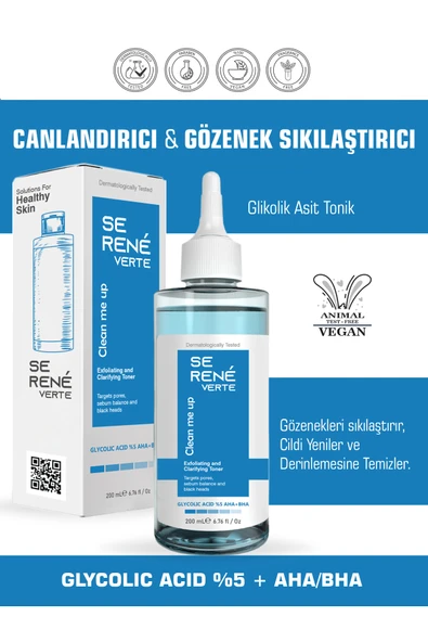 Tüm Ciltler Için Glikolik Asit Tonik 200 ml ürün görseli