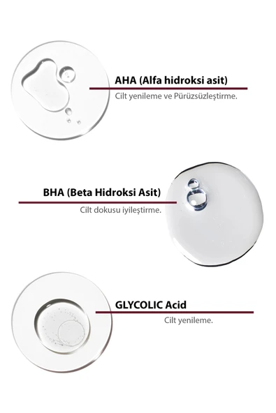 Canlandırıcı & Gözenek Sıkılaştırıcı Kırmızı Peeling Cilt Serumu 30 Ml (AHA 10% + BHA 2%) - Resim 4