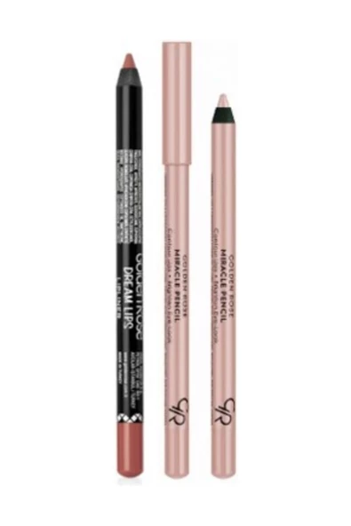 Golden Rose    Göz Ve Dudak Için Aydınlatıcı Kalem - Miracle Pencil + Dream Lips Dudak Kalemi 503