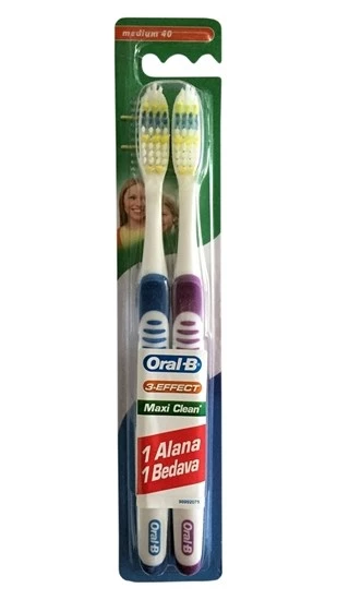 Oral-B 3-Effect Maxi Clean 1+1 40 Orta Diş Fırçası