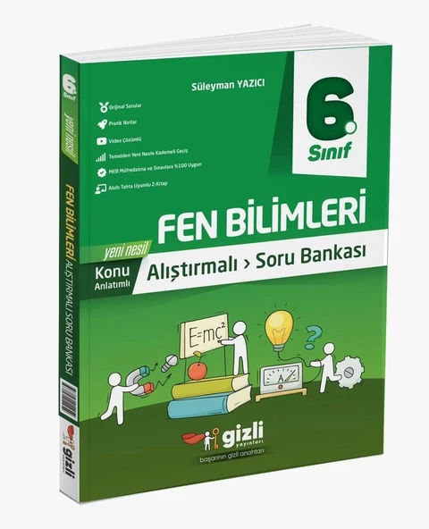 Gizli Yayınları 6. Sınıf Fen Bilimleri Alıştırmalı Soru Bankası