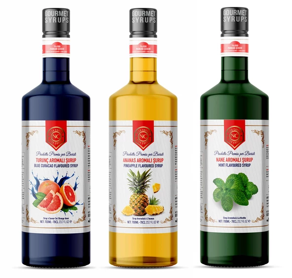 Nish Turunç Ananas Nane Aromalı Şurup 3 x 700 ML - Pet Şişe