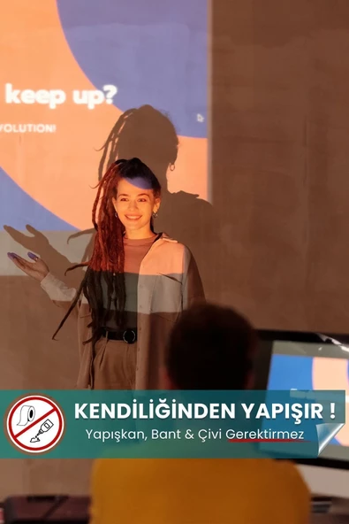 Özel Boyut Siparişleri için Projeksiyon Perdesi, Duvar Ev Sineması, Duvar Projeksiyon Perdesi - 8