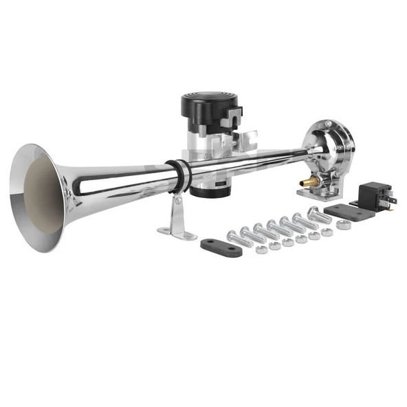 SEGER-83Km Marin Kompresörlü Korna 24V, Krom Borulu - 2