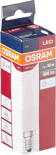 Osram Led Value Klasik B60 7W E14 Duy Beyaz Işık Ampul - 4