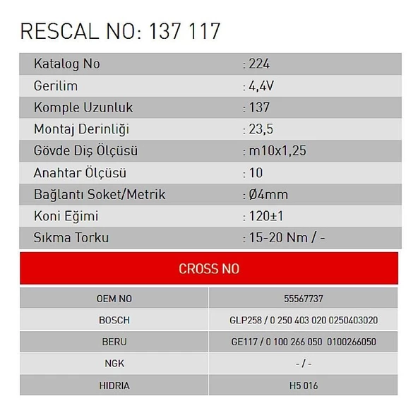 Isıtma Bujisi - Opel - ET137117 - 2