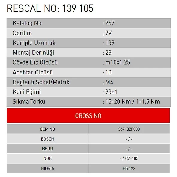 Isıtma Bujisi - Hyundai - Kia - ET139105 - 2