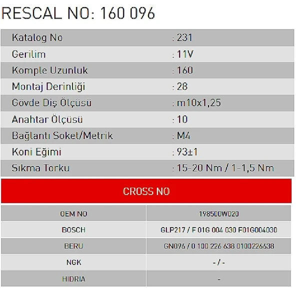 Isıtma Bujisi - Toyota - Daihatsu - ET160096 - 2