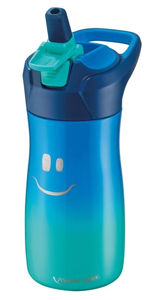 Maped Picnik Gülen Yüz Figürlü Çelik Matara 580 ml Kırmızı-Mavi - 6