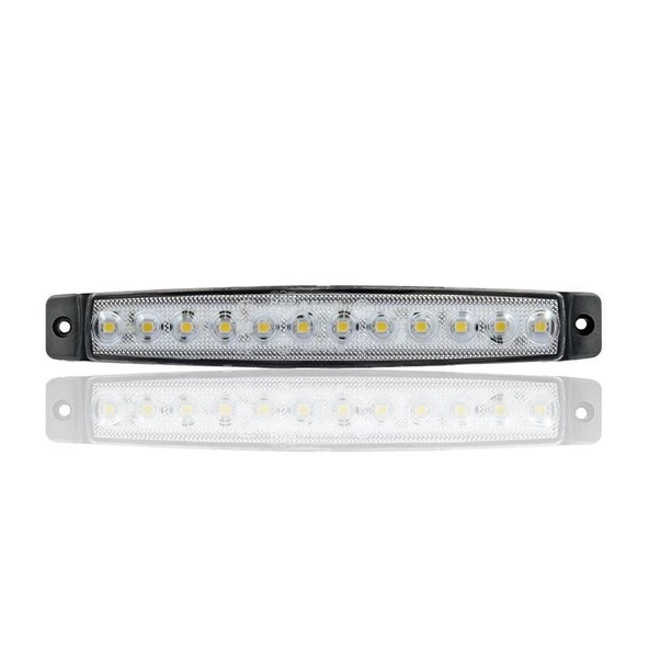 Sanel 24V Üniversal Parmak 12 Led Basamak - Yan Beyaz SBC24W12 - 1