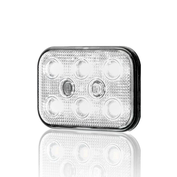 Sanel 12V Universal Kare 6 Led Dış Makan Uyumlu Beyaz SBD12W6 - 4