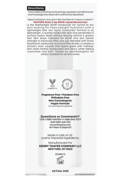 Thayers Soak It Up 80HR Sıvı Nemlendirici 75ML - Resim 6