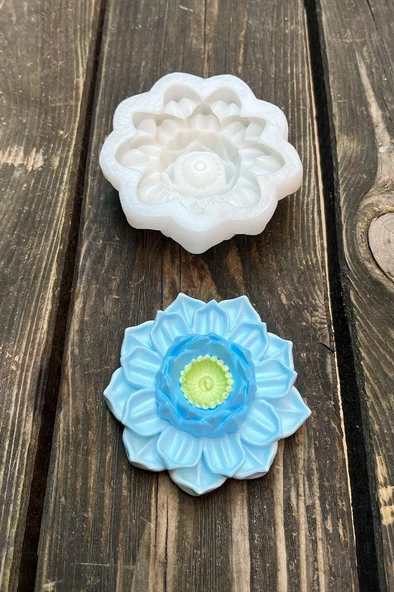Lotus Çiçek 3 Silikon Mum Kalıbı - 7