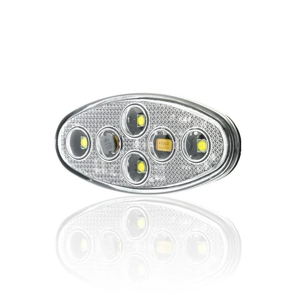 Sanel Çakarlı 12-24V Universal Elips 4 Led Dış Makan Uyumlu Beyaz SBEF4W - 3