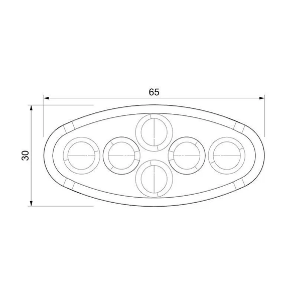 Sanel Çakarlı 12-24V Universal Elips 4 Led Dış Makan Uyumlu Beyaz SBEF4W - 4