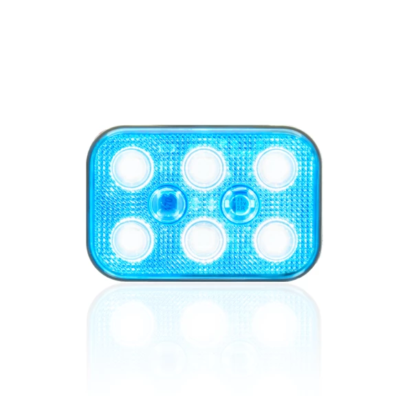 Sanel Çakarlı 12 - 24V Universal Kare 6 Led Dış Mekan Uyumlu Mavi SBDF6B - 4