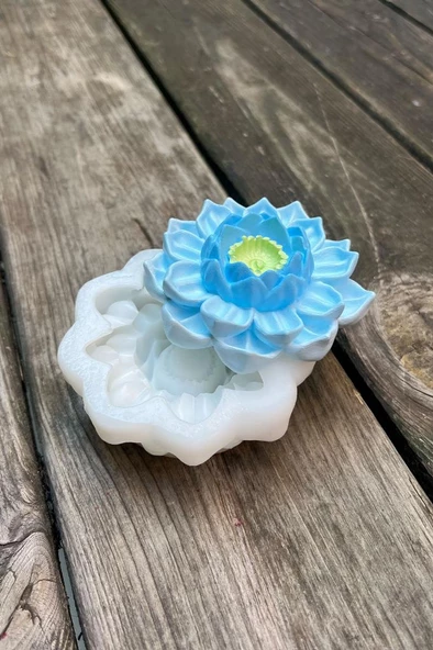 Lotus Çiçek 3 Silikon Mum Kalıbı - 3