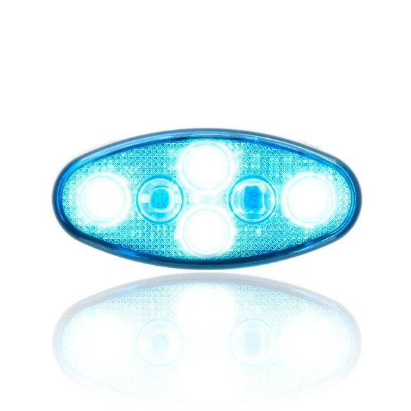 Sanel 24V Universal Elips 6 Led Dış Mekan Uyumlu Mavi SBE24B6 - 2