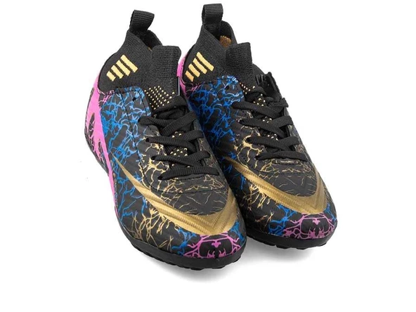 Potinonline Laliga 565 Çocuk Renkli Çoraplı Halısaha Ayakkabısı - 6