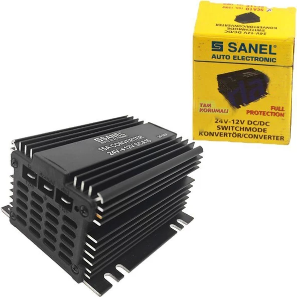 Sanel Konvertör 15 Amper 24V 12V Voltaj Düşürücü SCA15 - 4