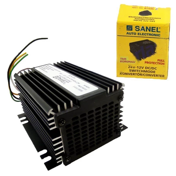 Sanel Konvertör 10 Amper 24V12V Voltaj Düşürücü Radyo Hafızalı SCA10M - 3