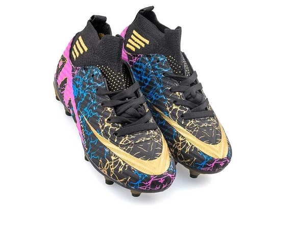 Potinonline Laliga 565 Çocuk Renkli Çoraplı Krampon - 2